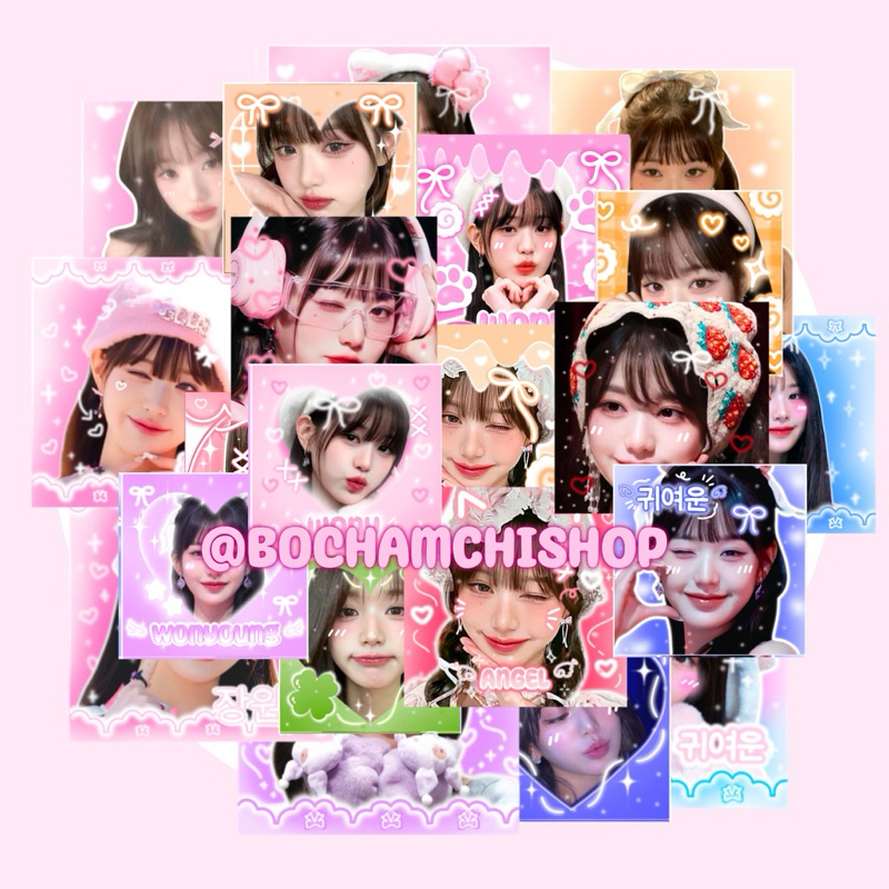 ชุดสติ๊กเกอร์ 50 ชิ้น WONYOUNG, IVE, WINTER,... สติ๊กเกอร์ ซีล สไตล์ Y2k kpop ห่อของ