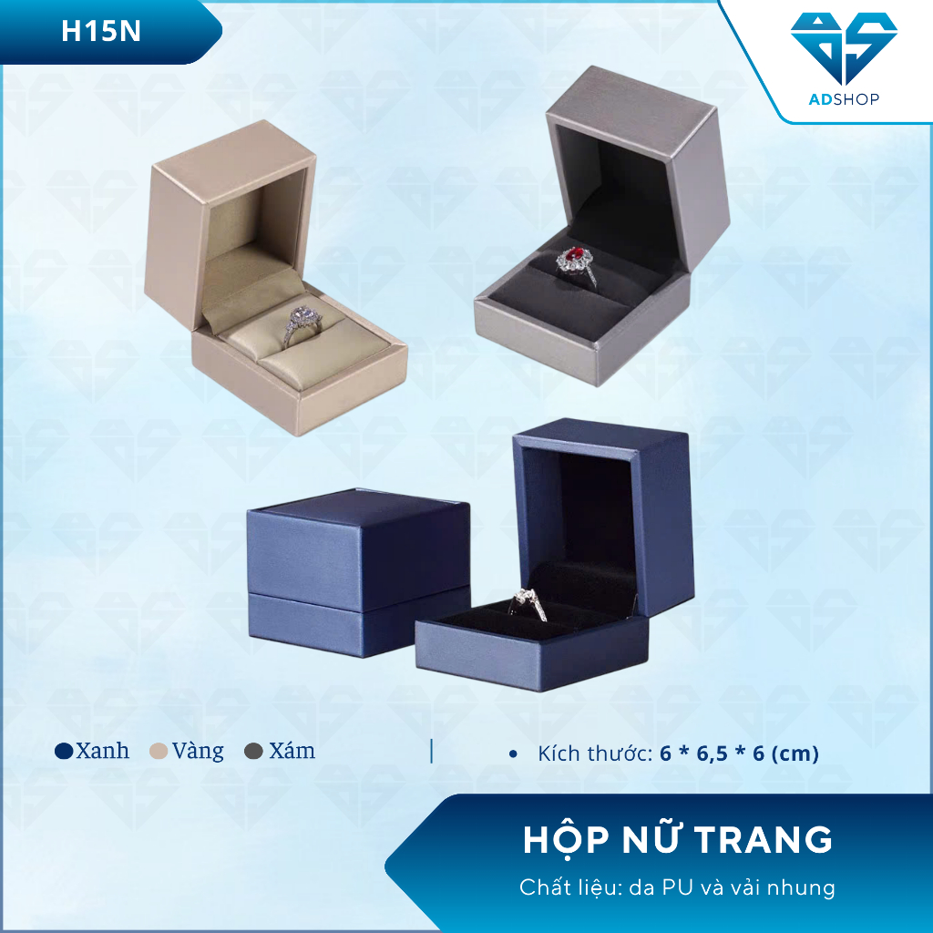 JEWELRY RING BOX, EARRINGS, MARRAGE RING BOX, GIFT JEWELRY BOX (H15-ND)