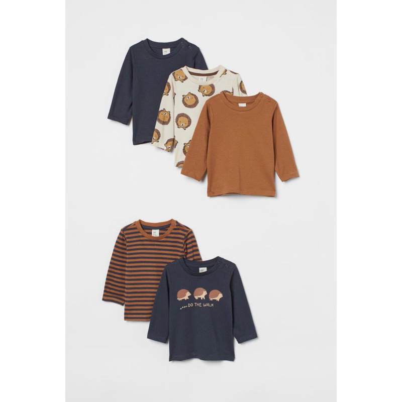 ชุดเสื้อเชิ้ตแขนยาว HM JAPAN 5 ชิ้น ขนาด 2/3y 15-17kg สูง <100cm