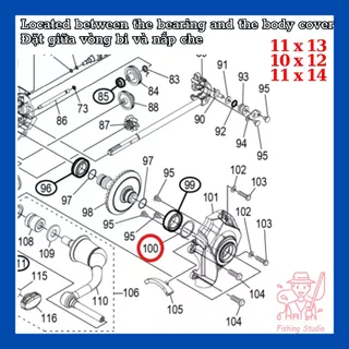 Adjust Washer ปะเก็นชิมบางเฉียบเพื่อปรับ SHIMANO, DAIWA, รอกตกปลา ABU...- เครื่องซักผ้า Shim