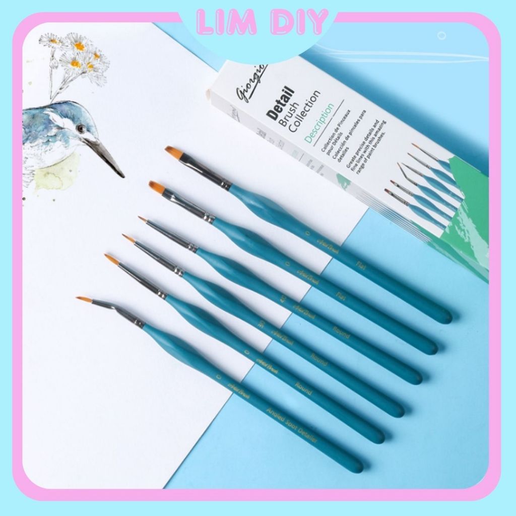 ชุดแปรง Giorgione LIM DIY พรีเมี่ยม 6 ชิ้น
