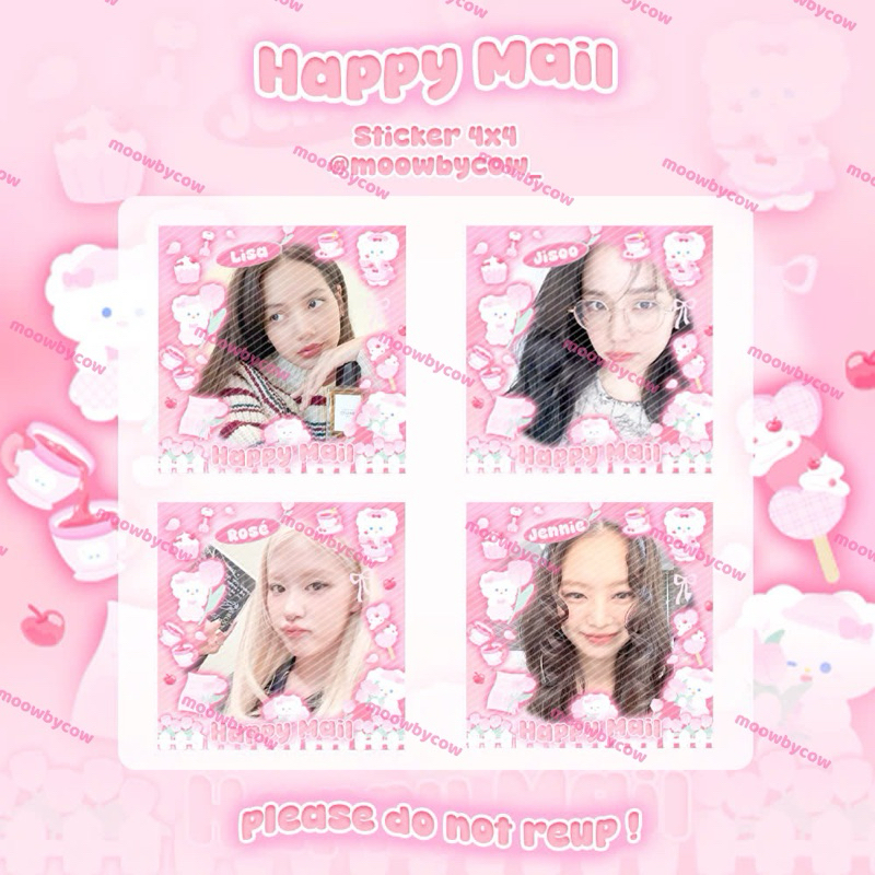 สติ๊กเกอร์ | สติ๊กเกอร์ BLACKPINK 4x4 | JISOO, JENNIE, ROSÉ, LISA