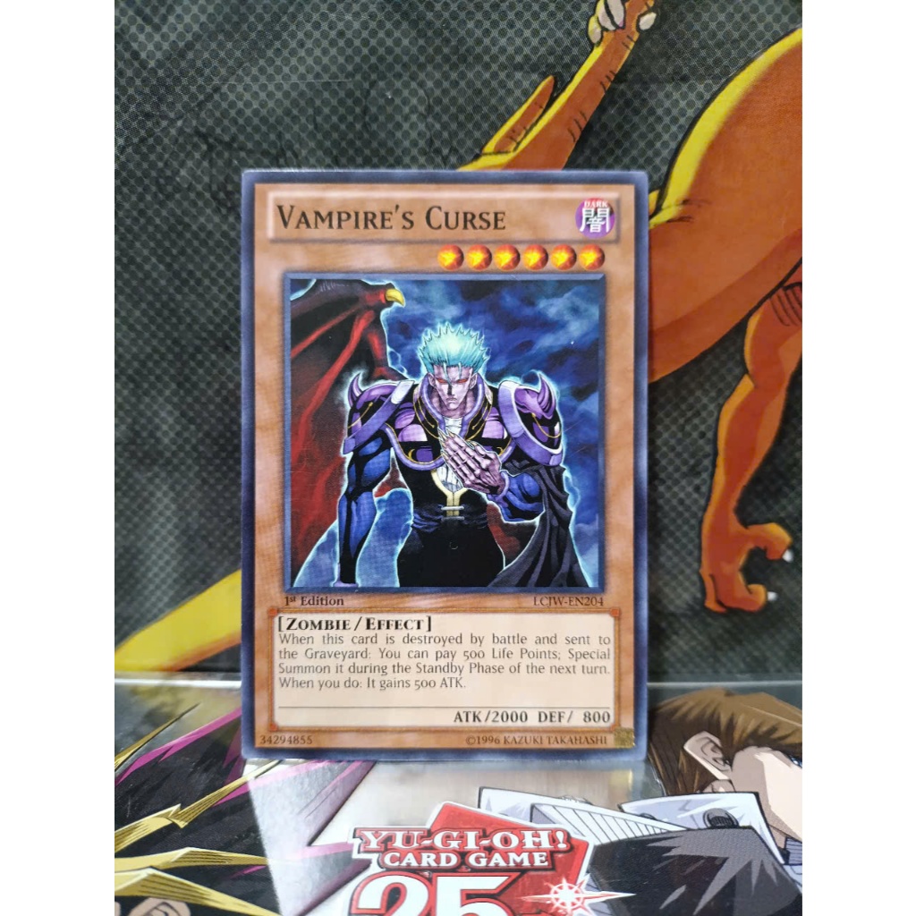 [ Do Lac Shop ] การ์ดคําสาปของ Yugioh Monster Vampire - LCJW-EN204 - ทั่วไป