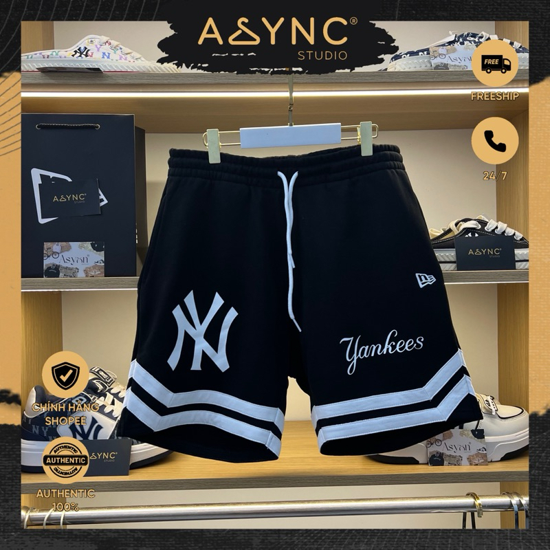 (ออธ) New Era x MLB NY Yankees Black 2 Line Shorts | CODE CODE CODE CODE 18887898 - สตูดิโอวายซิง