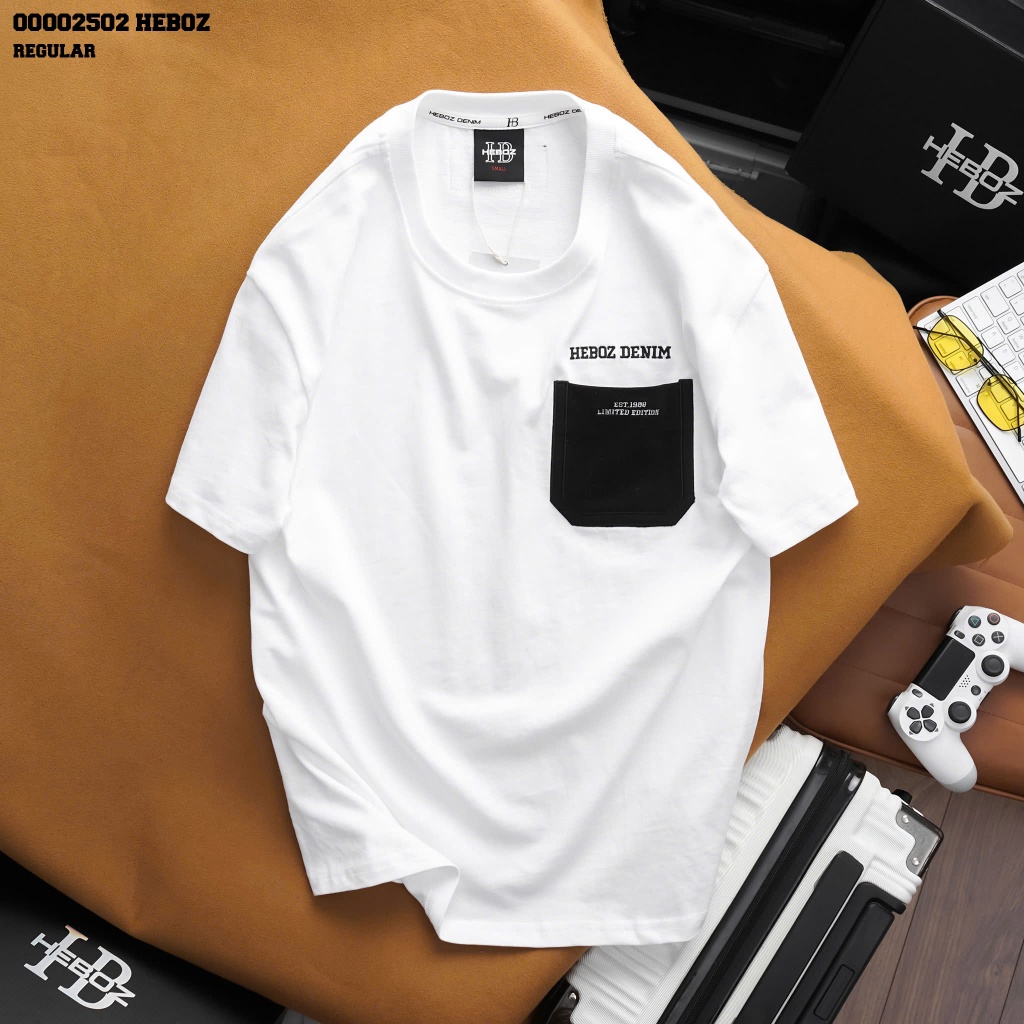 [LARGE FORM] Heboz 3M one Pocket T-shirt เสื้อยืดแขนสั้นผู้ชาย 1 กระเป๋า - 00002502