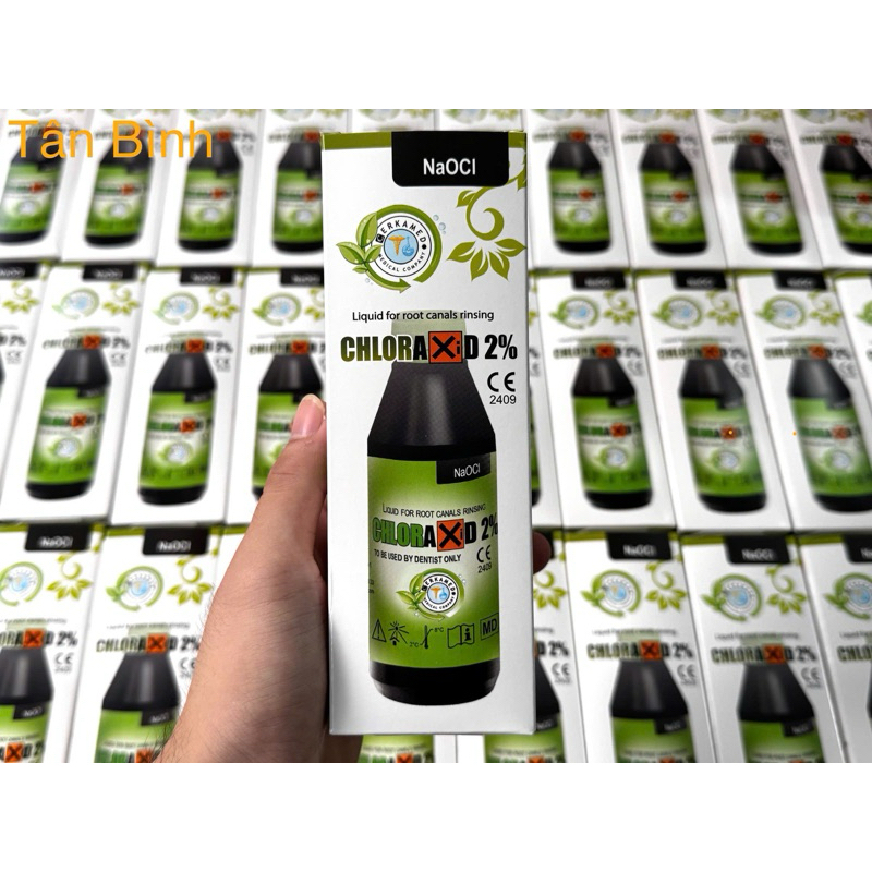 Chloraxid NaOCl น้ํายาทําความสะอาดคลองรากเขียว 2% วันที่ 2027 USA