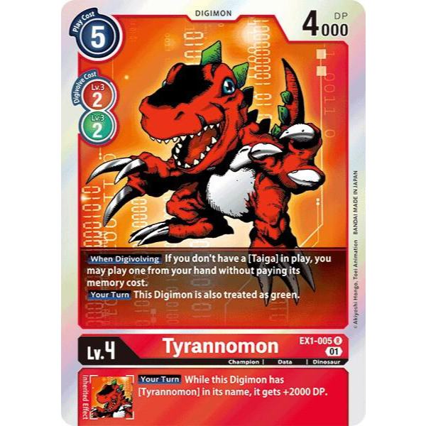 Digimon Card Code EX1-005 - Tyrannomon - Digimon - Rare