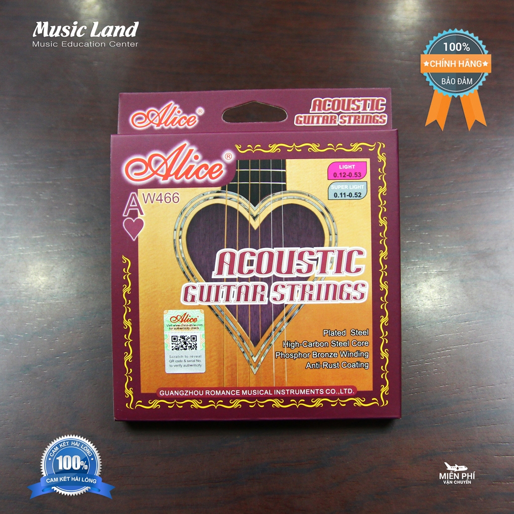 สายกีต้าร์โปร่ง Alice AW466 - ของแท้