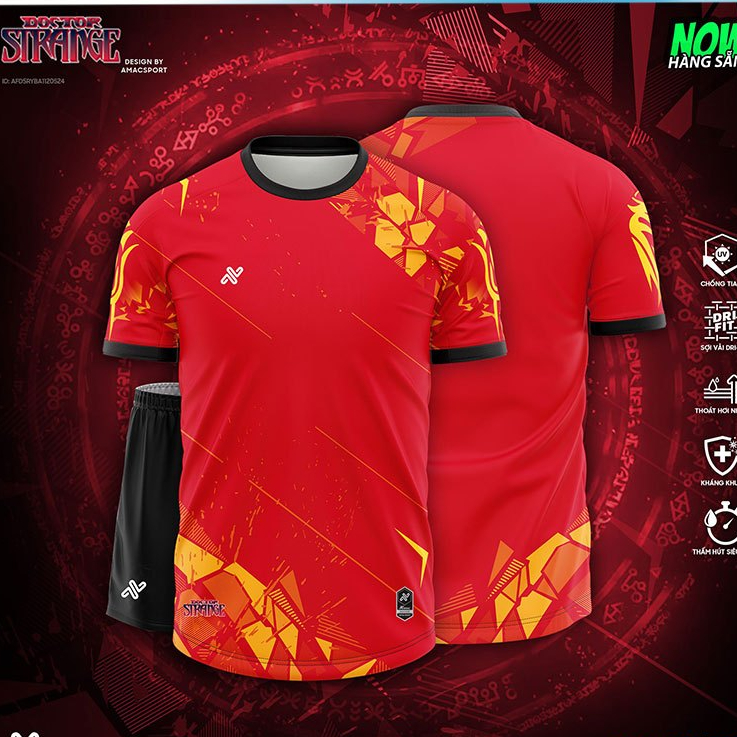ชุดกีฬาฟุตบอลงาแดง Amac Doctor Strange - อุปกรณ์ฟุตบอลชายและหญิงสุดเท่