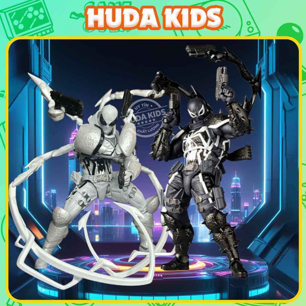 ของเล่นโมเดล Captain marvel revotech ติดเชื้อ Venom Carnage พร้อมการตกแต่งข้อต่อที่สามารถเคลื่อนย้าย