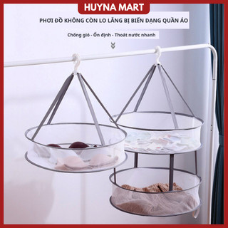 Giỏ lưới phơi quần áo, đồ lót, tất vớ, cọ và mút trang điểm chống biến dạng, dung tích lớn, xoay 360 độ NC81