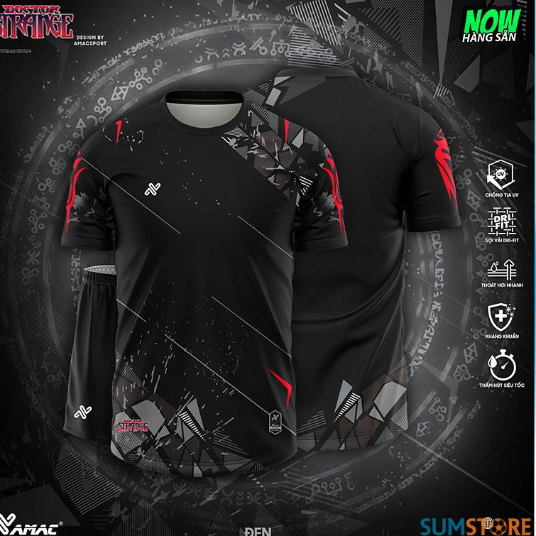 ชุดกีฬาฟุตบอลงาดํา Doctor Strange - อุปกรณ์ฟุตบอลชายและหญิงสุดเท่