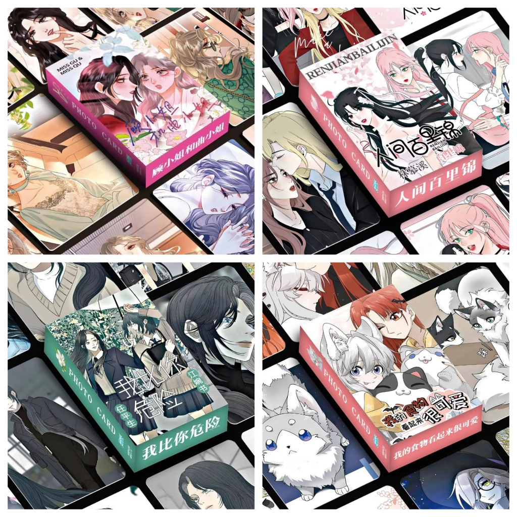 กล่องการ์ด Lomo 55 ใบ Hologram Yuri Manga GL Citrus Bach Ly Cam Co, Sweet Lady GirlLove