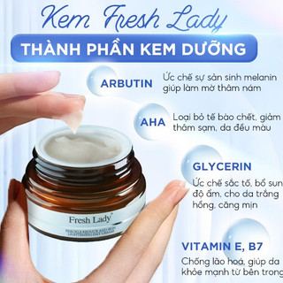 HỘP KEM NÁM FRESH LADY - Kem nám Fresh Lady hỗ trợ sáng da, làm mờ các đốm nâu