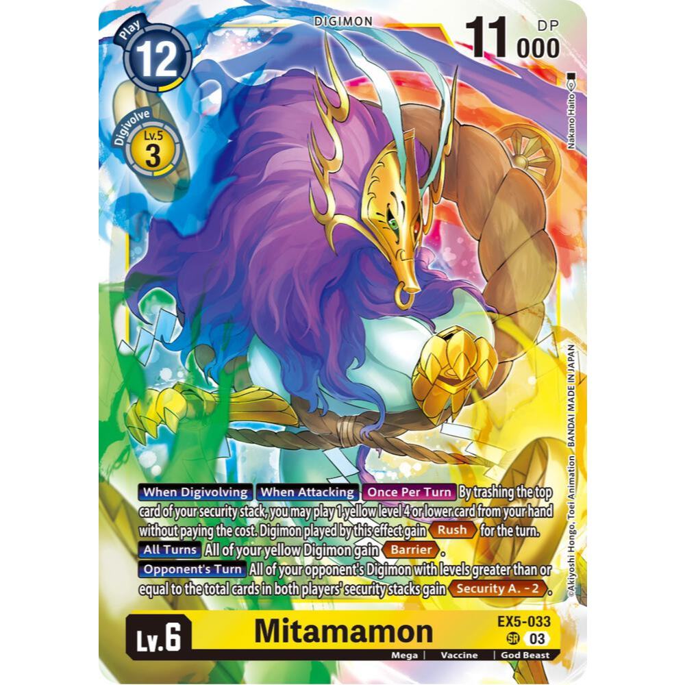 Digimon Card Code EX5-033 - Mitamamon - Digimon - Super Rare