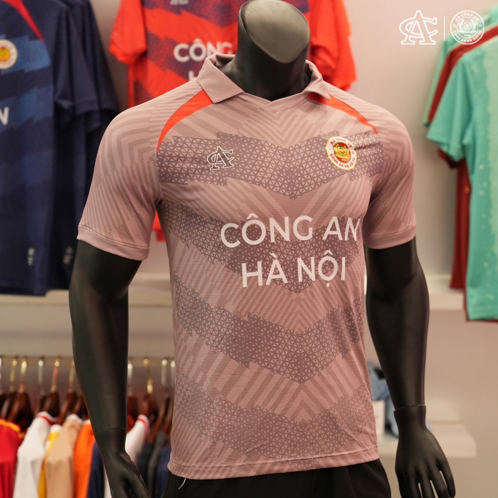 CA HN 2024/25 เสื้อคอปกนักกีฬาสีเทาเปิดลงปก