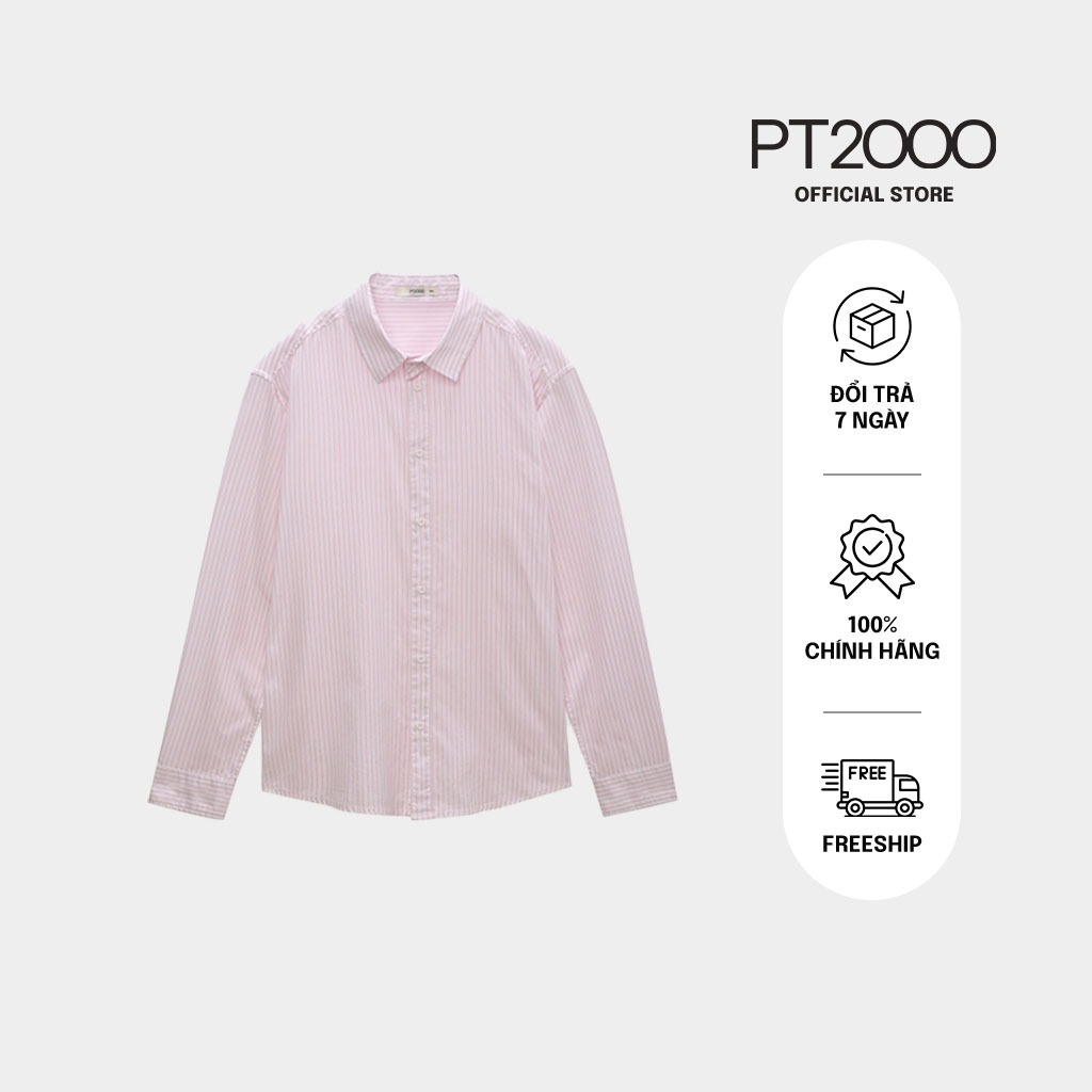 เสื้อเชิ้ตผู้ชาย PT2000 แขนยาว ผ้าคอตตอนเท่ๆ ทรง Regular (SMM-N885)