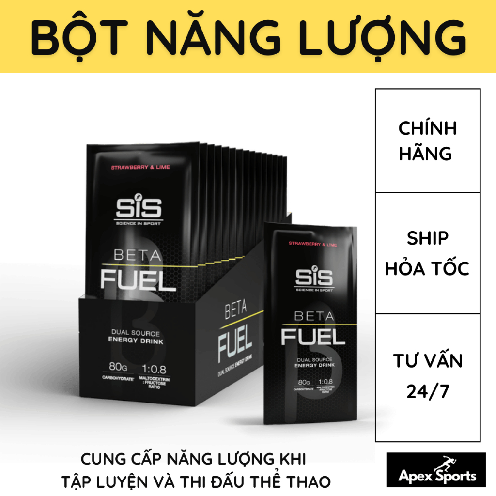 Sis Beta Fuel ผงพลังงาน 80 แพ็ค 82g สําหรับการปั่นจักรยาน เส้นทาง การประสานงาน 3 วิชา วิ่งออกกําลังกาย