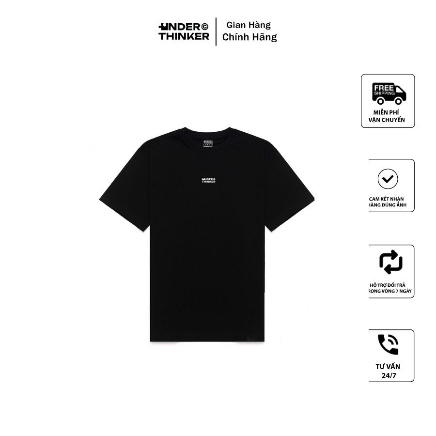 JUST TXT เสื้อยืดเรียบ ยูนิเซ็กซ์ ทรงหลวม ไซซ์ใหญ่ ใส่ทุกวัน | UNDERTHINKER