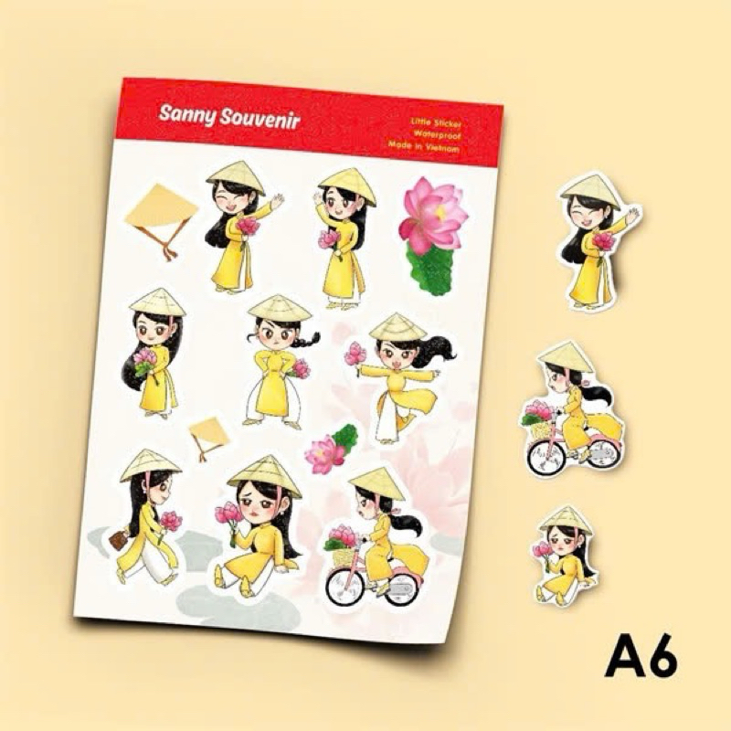 สติ๊กเกอร์ Sanny ของที่ระลึกเวียดนาม สากล