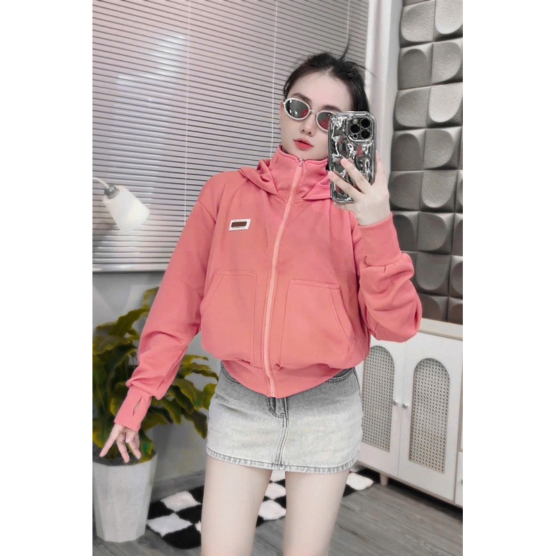 QUNH NHI - เสื้อแจ็คเก็ตเสื้อยืดจระเข้ (CS4) 6 กระเป๋า หนา ทั้งคอปกและฮู้ด