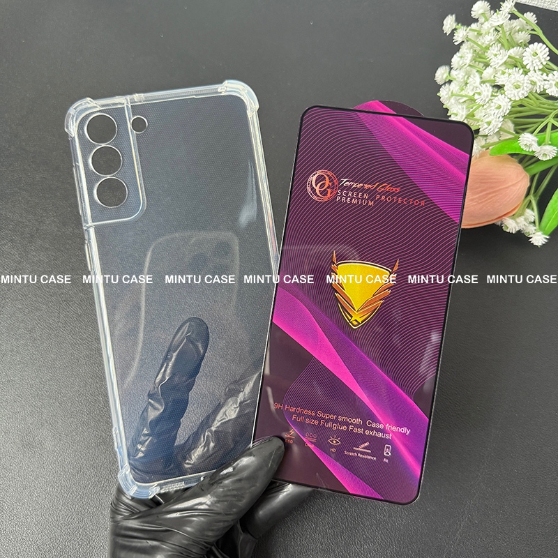 เคส Samsung S21 Plus / S21+ / S21plus และกระจกนิรภัย - แบบใสกันกระแทกเพื่อปกป้องกล้อง TSCS