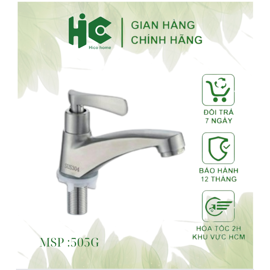 HA-505G ก๊อกน้ํา Lavabo เย็นแข็งทําจากสแตนเลส 304 คุณภาพสูง - HICO STORE