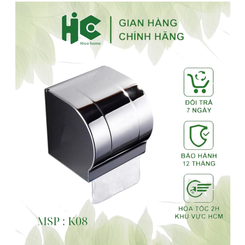 HA-K08 ที่ใส่กระดาษชําระทําจากโล่น้ําสแตนเลส 304 คุณภาพสูง - HICO STORE