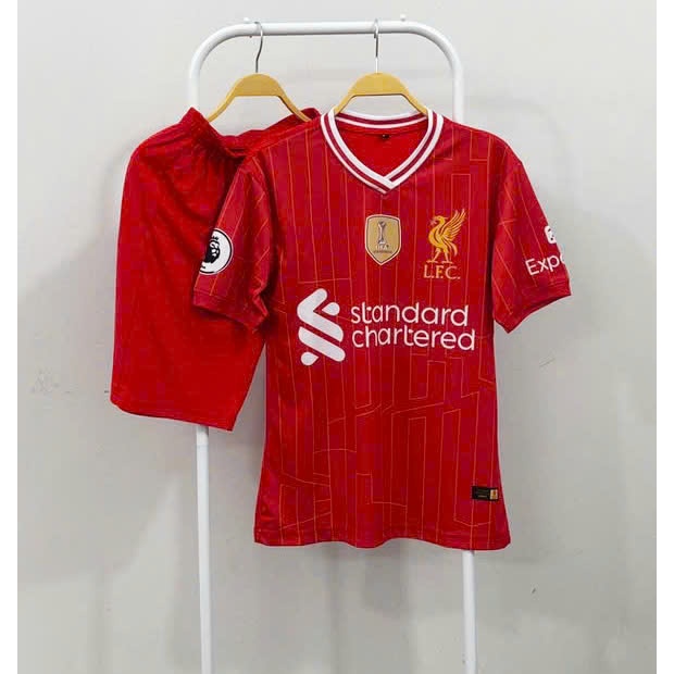 [LIV - D01] PRINT NAME AND NUMBER OF T-SHIRT - ชุดห่อฟุตบอลและเสื้อฟุตบอลสีแดง LI>VE - สินค้ายางยืดค