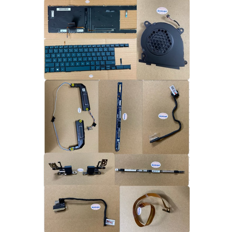 Asus UX482 UX482E UX482EG ส่วนประกอบแล็ปท็อป - พัดลมระบายความร้อน - สายจอ - ลําโพง - Webcam - Touch 