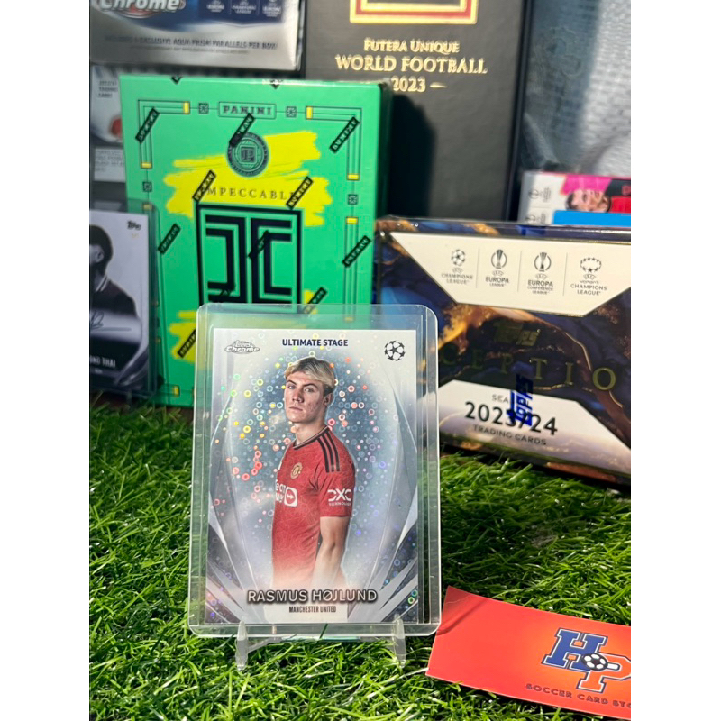 Rasmus Hojlund Ultimate Stage Topps UCC 2023/24 การ์ดฟุตบอล