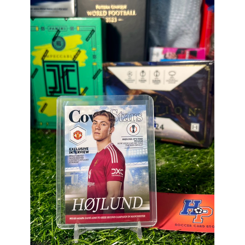 Rasmus Hojlund Cover Stars Topps UCC 2024/25 การ์ดฟุตบอล