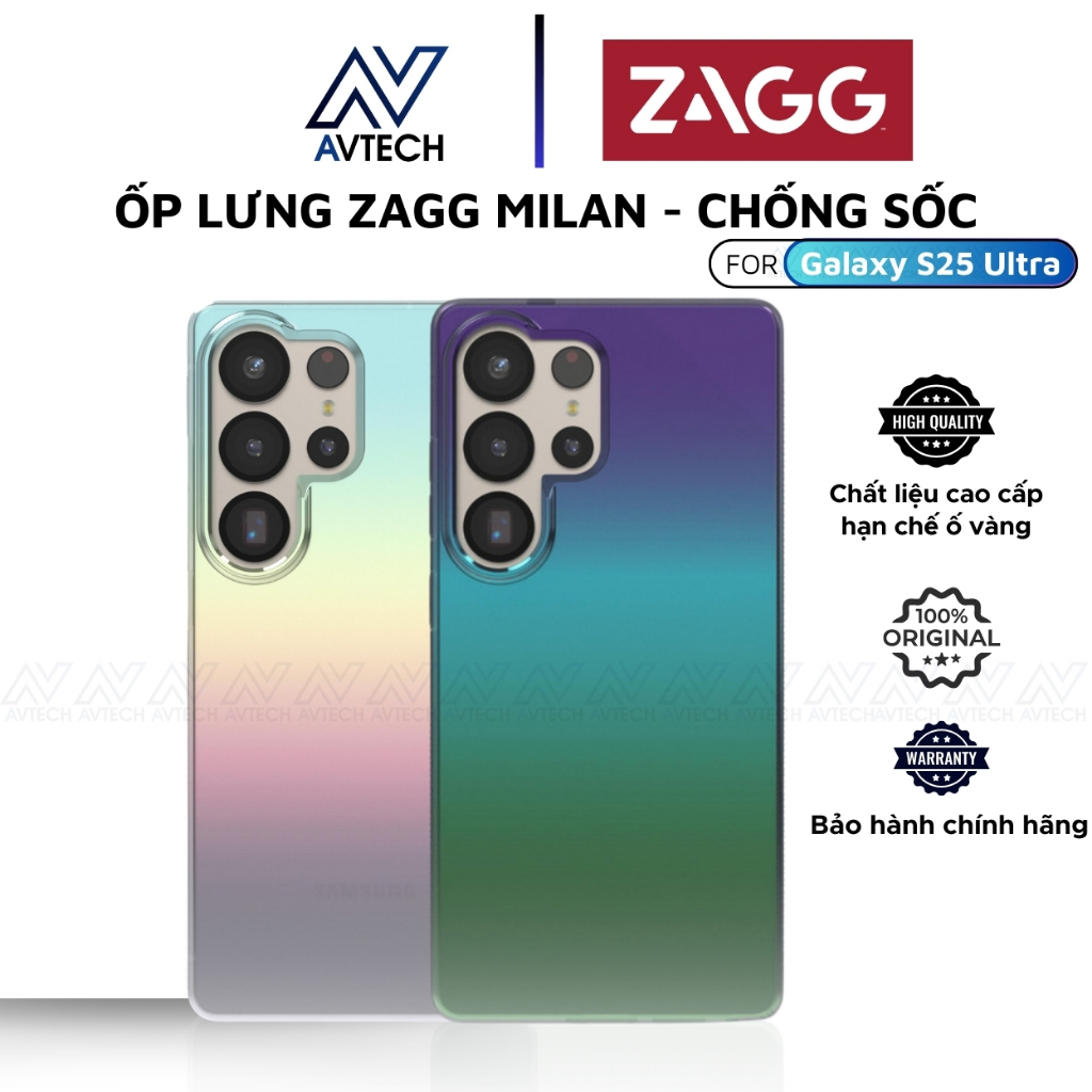 เคส Zagg Milan สําหรับ Samsung Galaxy S25 Ultra กันกระแทก ชาร์จไร้สาย