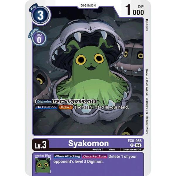 Digimon Card Code EX8-056 - Syakomon - Digimon - Common