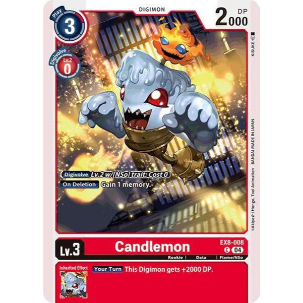 Digimon Card Code EX8-008 - Candlemon - Digimon - Common