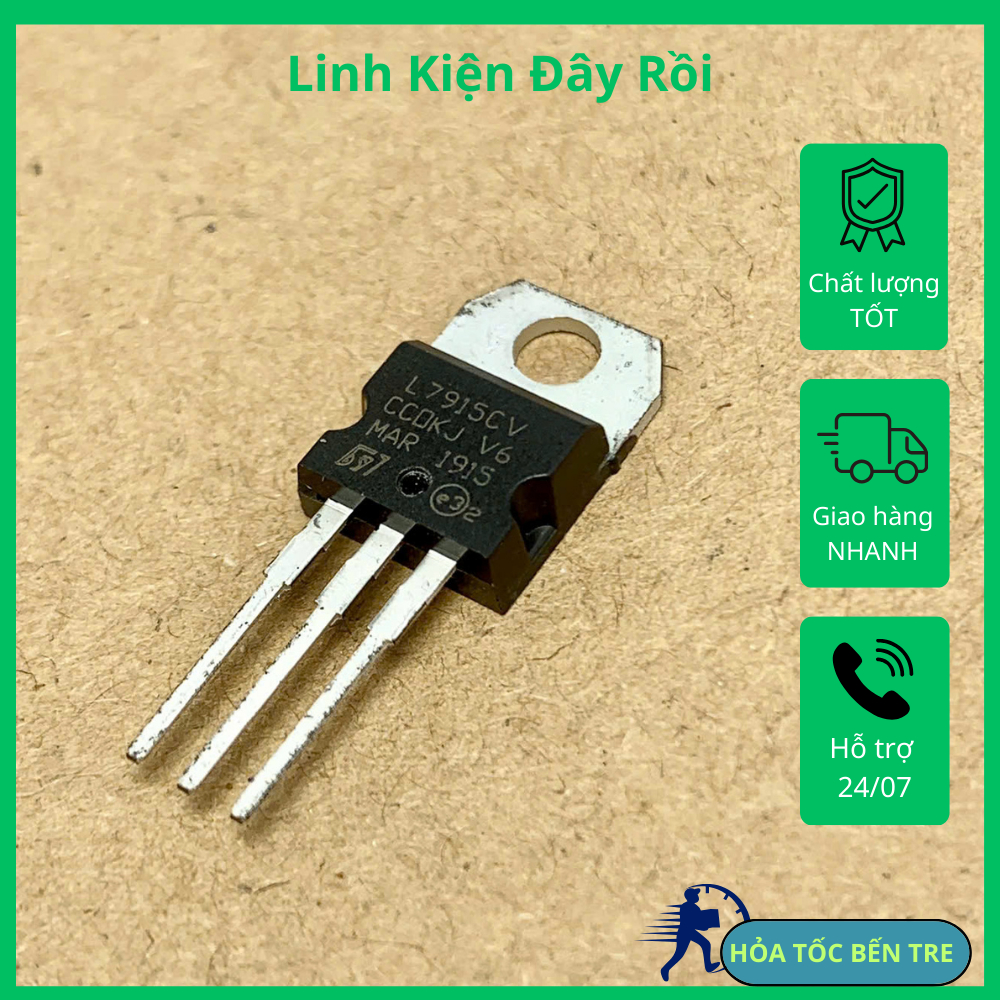 2 ชิ้น L7915CV L7915 LM7915 ตัวควบคุมแรงดันไฟฟ้า IC 15V 1A TO-220