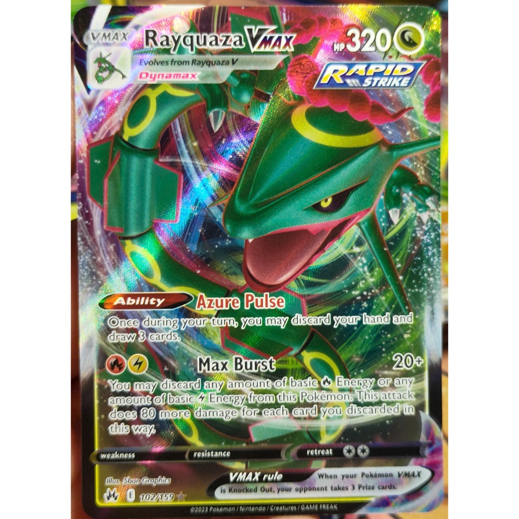 [KW2 Pokemon] [EN] การ์ด Rayquaza VMAX - 102/159 - Ultra Rare