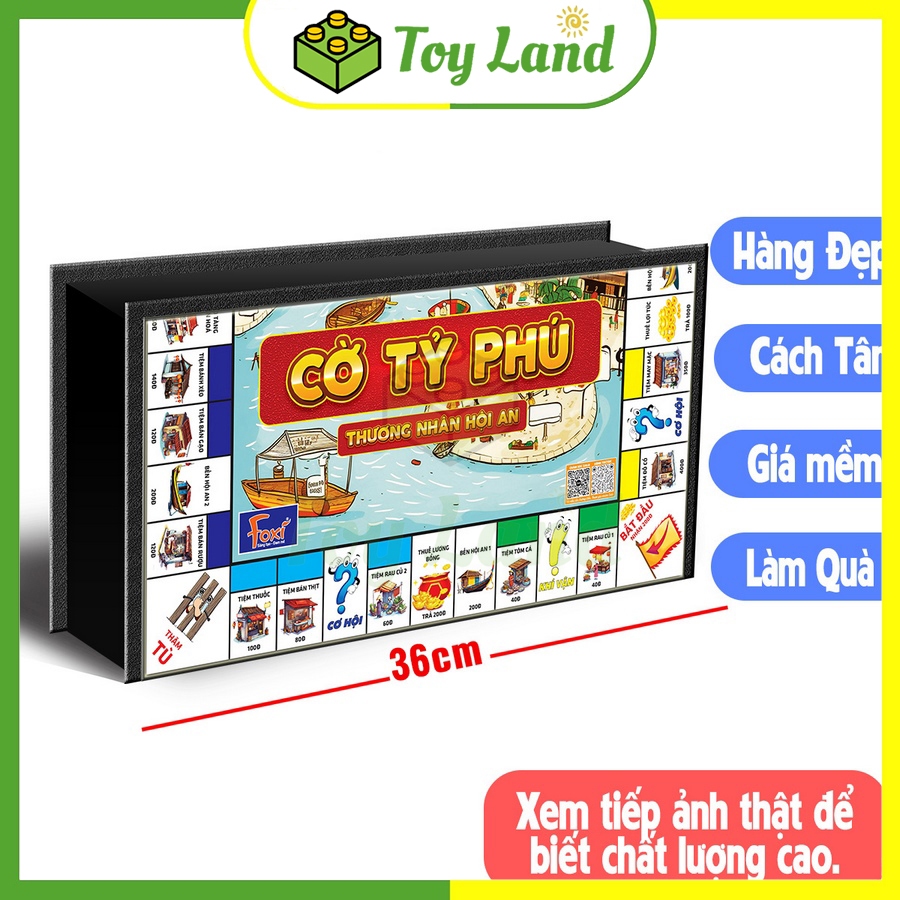 [Foxi] Hoi An Traders Monopoly Foxi ขนาดใหญ่ผูกขาดของเล่นทางปัญญาสําหรับเด็กคิด
