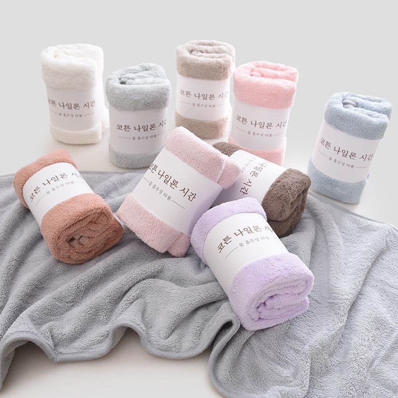 DTN337 (ชุด 2 ชิ้น) ผ้าขนหนูเช็ดหน้าเกาหลี 50x30cm [1 สี TYPE] - T6866