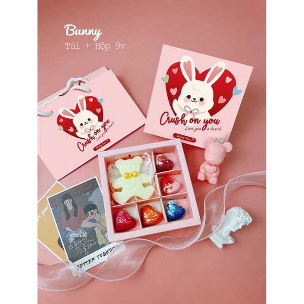 กล่องช็อคโกแลต 9v Bunny พร้อมกระเป๋า/ VLT1-9