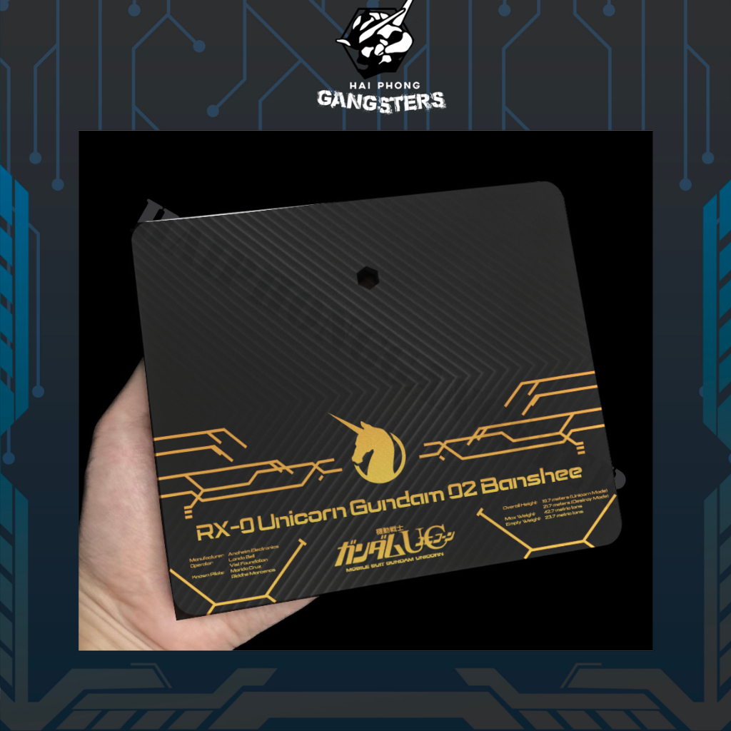 [ร้านข้อความก่อน]UGY15 - UNICORN GUNDAM 02 BANSHEE RX-0 (สีเหลืองมีขอบ) - ฐานไมกาสําหรับ BANSHEE GUN