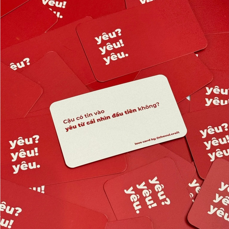 การ์ดรัก - เด็คคําถามรักสําหรับคู่รัก Valentine by Cho Vui Craft