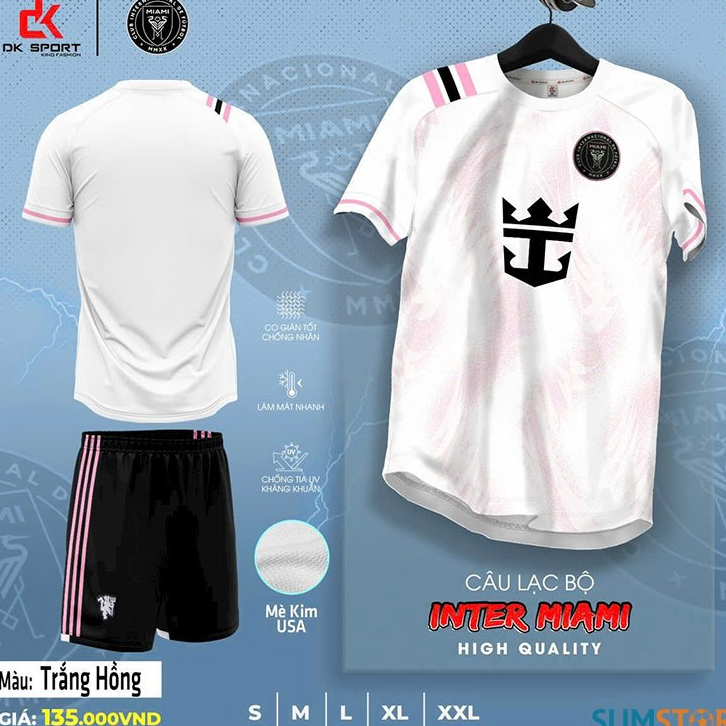 2025 ชุดฟุตบอลงาขาวสีชมพู Mi-a-mi - ชุดฟุตบอลสําหรับทั้งชายและหญิง