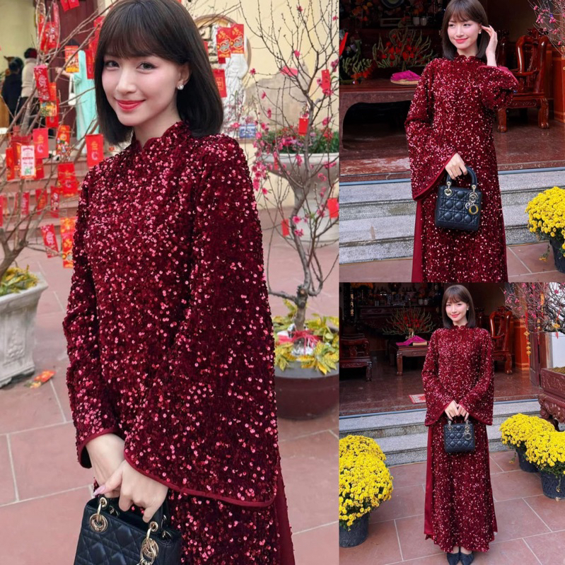 SA ชุดสตรี SILK VELVET พร้อมไวน์ STRETCHY คุณภาพสูง NEEDLES พร้อมกางเกงสําหรับPARTIES และ WEDDINGS