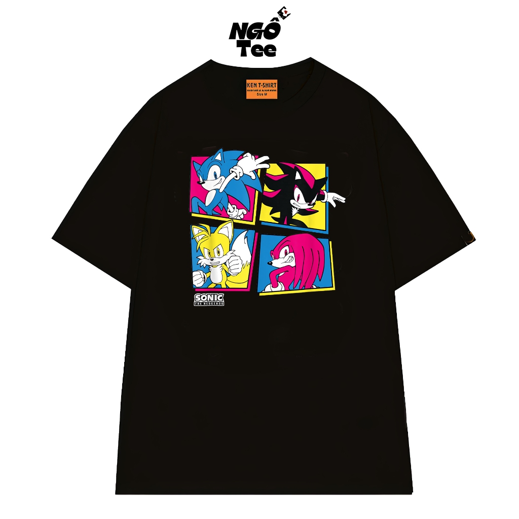 STUPID TEE Sonic The Hedgehog Sonic Shadow Tails Knuckles Cool 75 Cotton