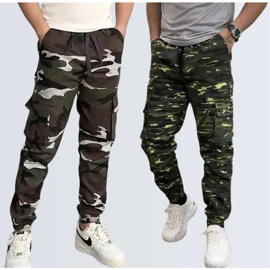 N99 จ๊อกกิ้ง กางเกงป้องกันทํางานลายพรางผู้ชายพร้อมกระเป๋ากล่องผ้าสีกากีรูปแบบวัยรุ่นและไดนามิก