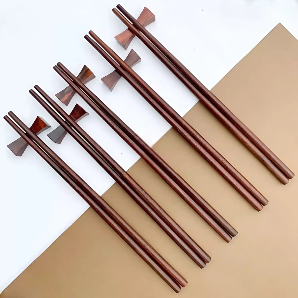 [มูลค่าสูงสุด] ตะเกียบพะยูงธรรมชาติเวียดนาม LS1-0657-46 (10 คู่กลม)