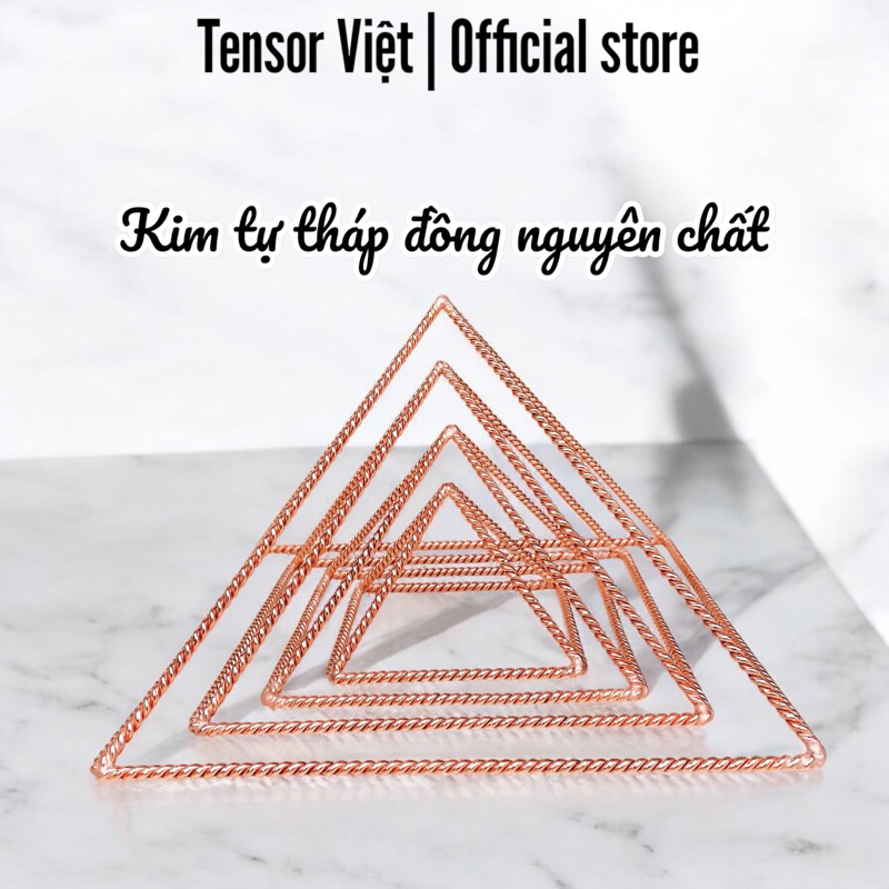 (เท็นเซอร์เวียดนามปีเซอร์) ฟรี QUARTZ Pyramid รุ่นเรียบง่ายทําจากทองแดงบริสุทธิ์ 10cm-14cm-18cm-23cm