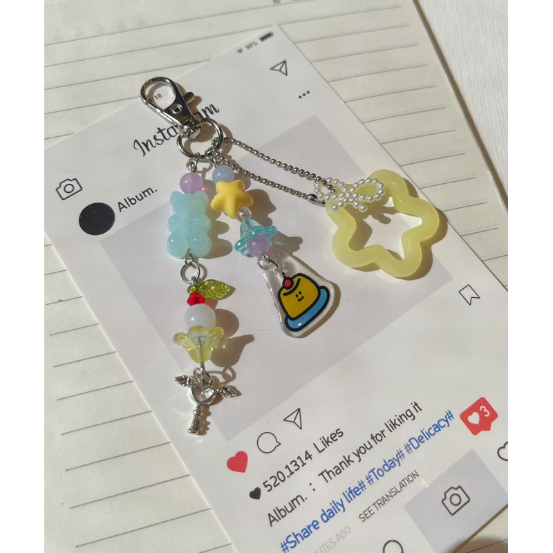 | PUDDING I CHARM PUDDING HANDMADE KEYCHAIN