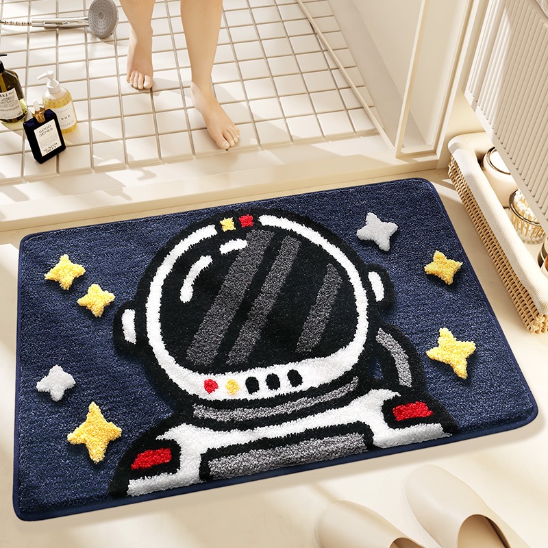 พรมเช็ดเท้าห้องน้ําและห้องนั่งเล่นหรูหรา - ธีมนักบินอวกาศ TCCC26